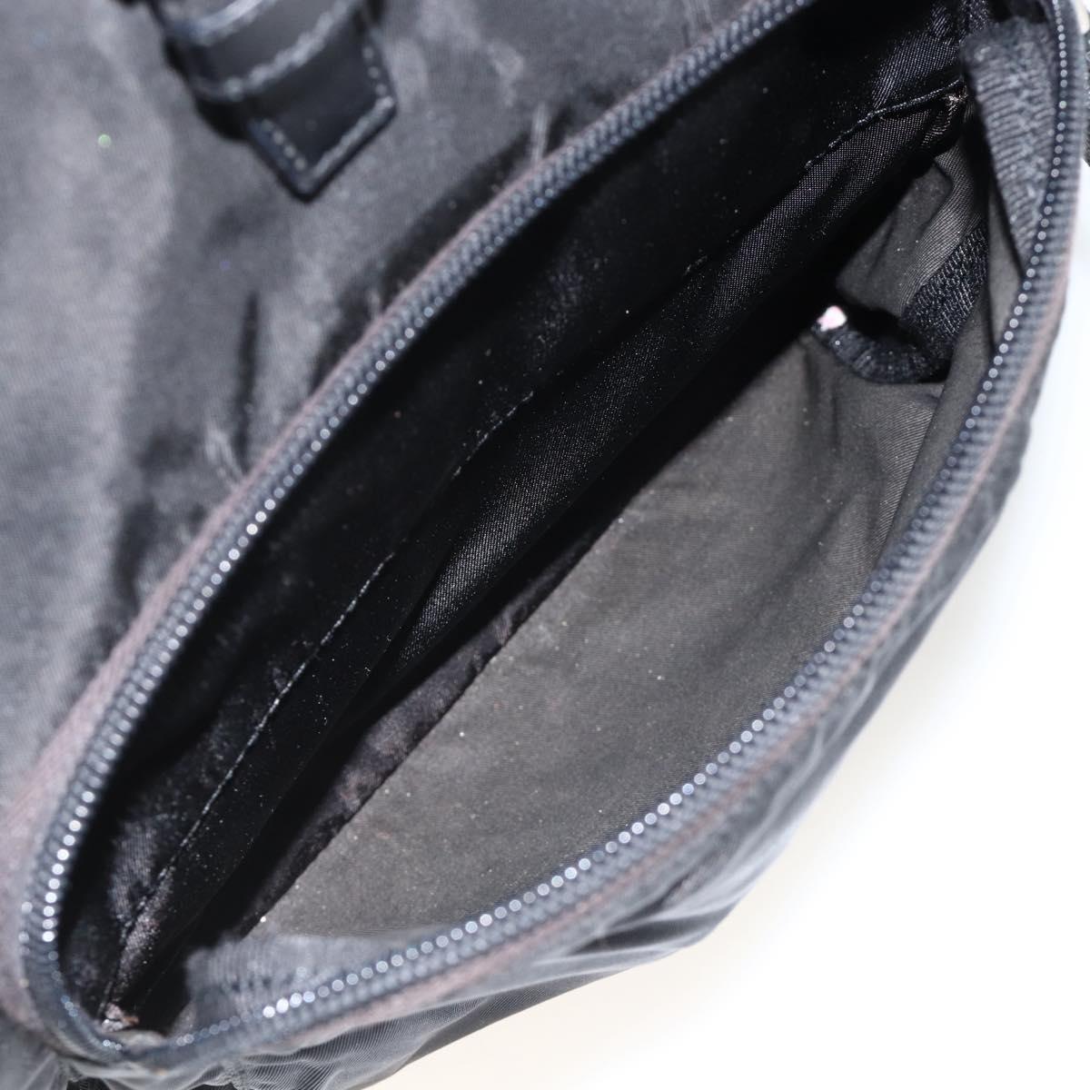 PRADA Backpack Nylon Black Silver Auth bs32793