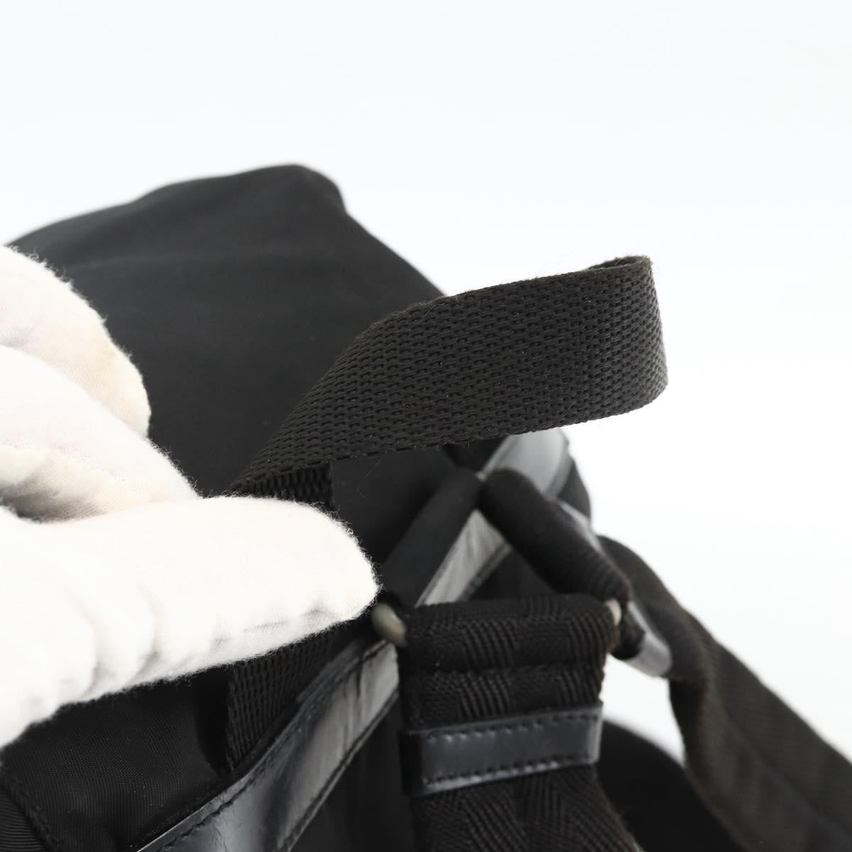 PRADA Backpack Nylon Black Silver Auth bs32793