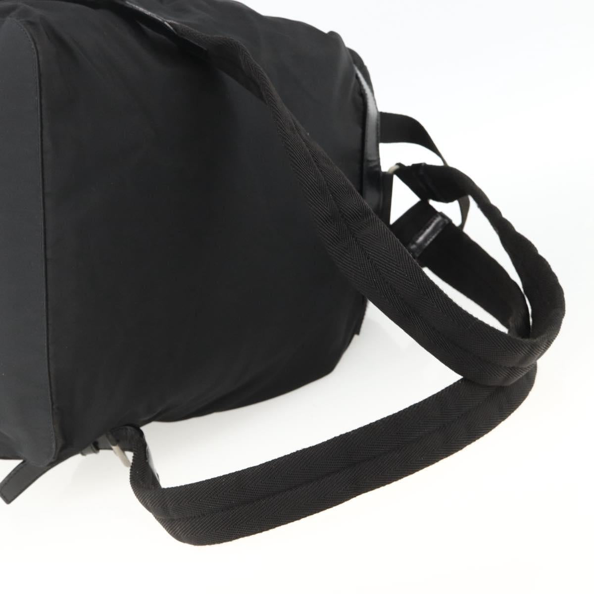PRADA Backpack Nylon Black Silver Auth bs32793