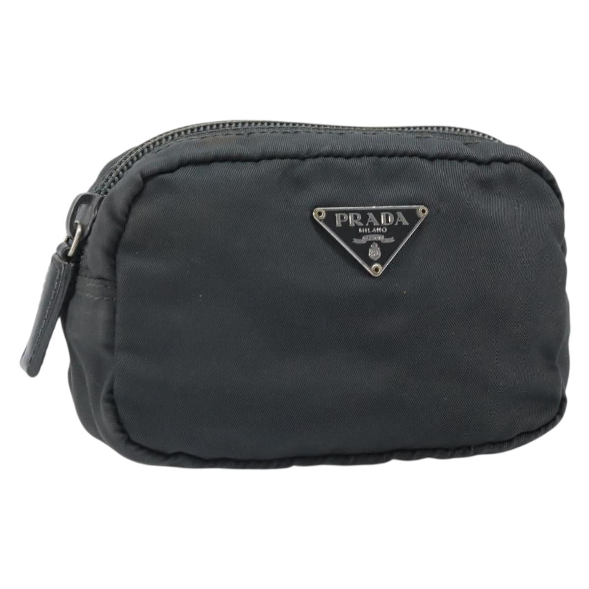 PRADA Pouch Nylon Black Auth bs32795