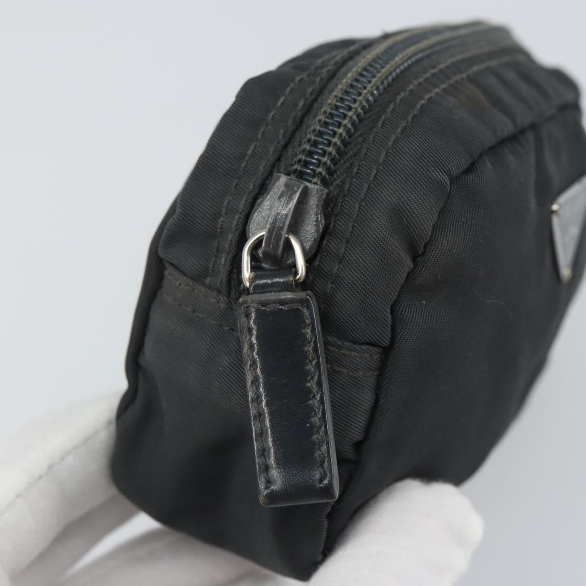 PRADA Pouch Nylon Black Auth bs32795