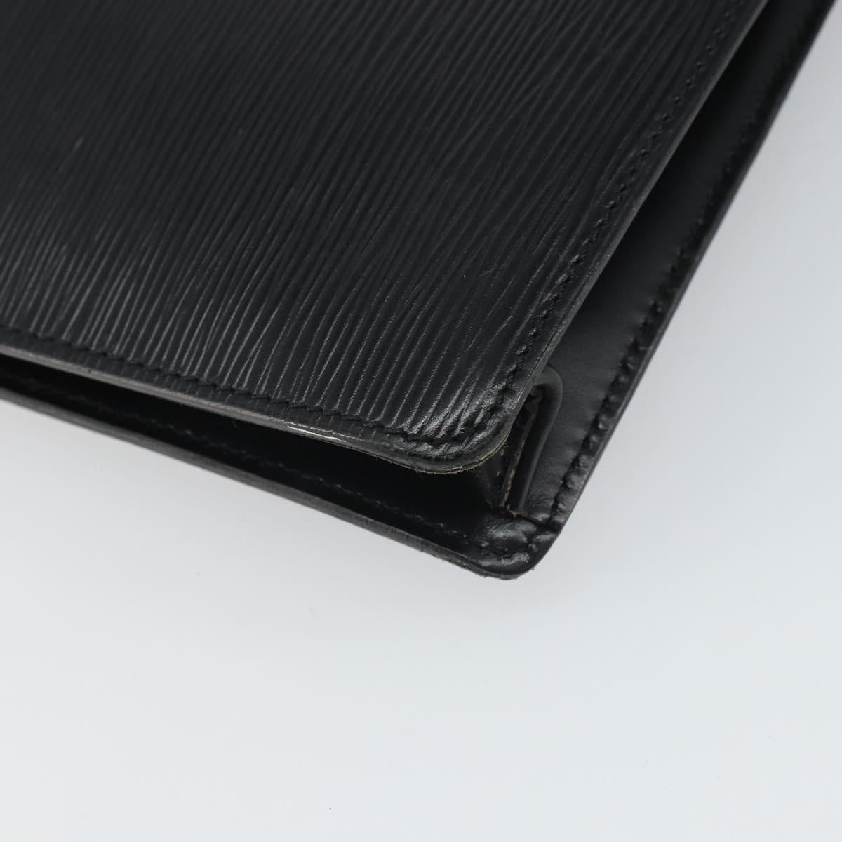 LOUIS VUITTON Epi Porte Documents繝サSenatur Briefcase Black M54452 Auth bs32800