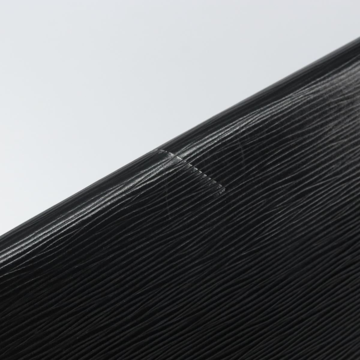 LOUIS VUITTON Epi Porte Documents繝サSenatur Briefcase Black M54452 Auth bs32800
