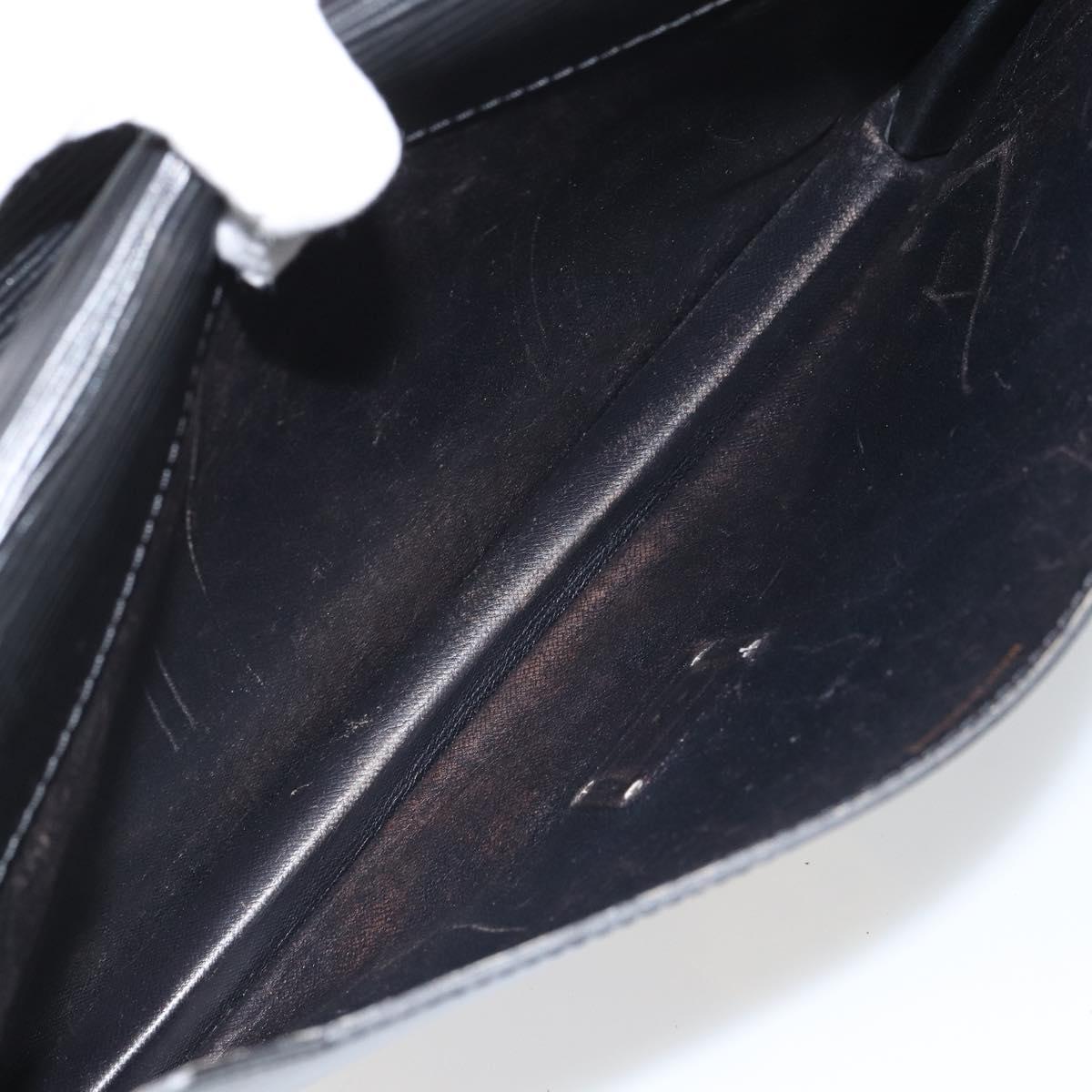 LOUIS VUITTON Epi Porte Documents繝サSenatur Briefcase Black M54452 Auth bs32800