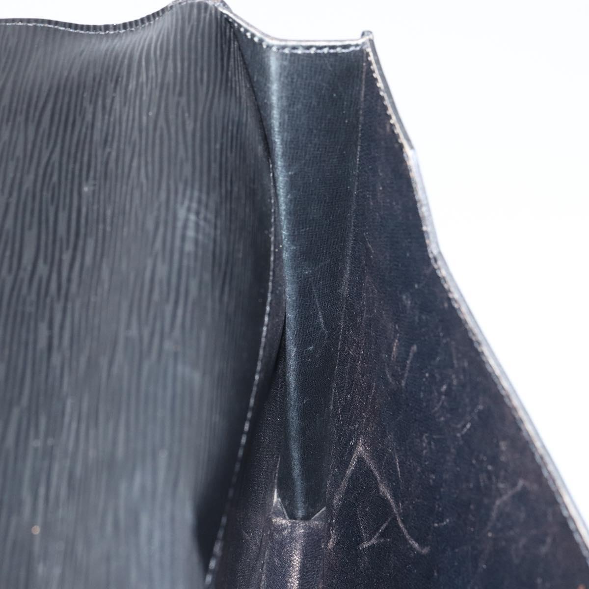 LOUIS VUITTON Epi Porte Documents繝サSenatur Briefcase Black M54452 Auth bs32800