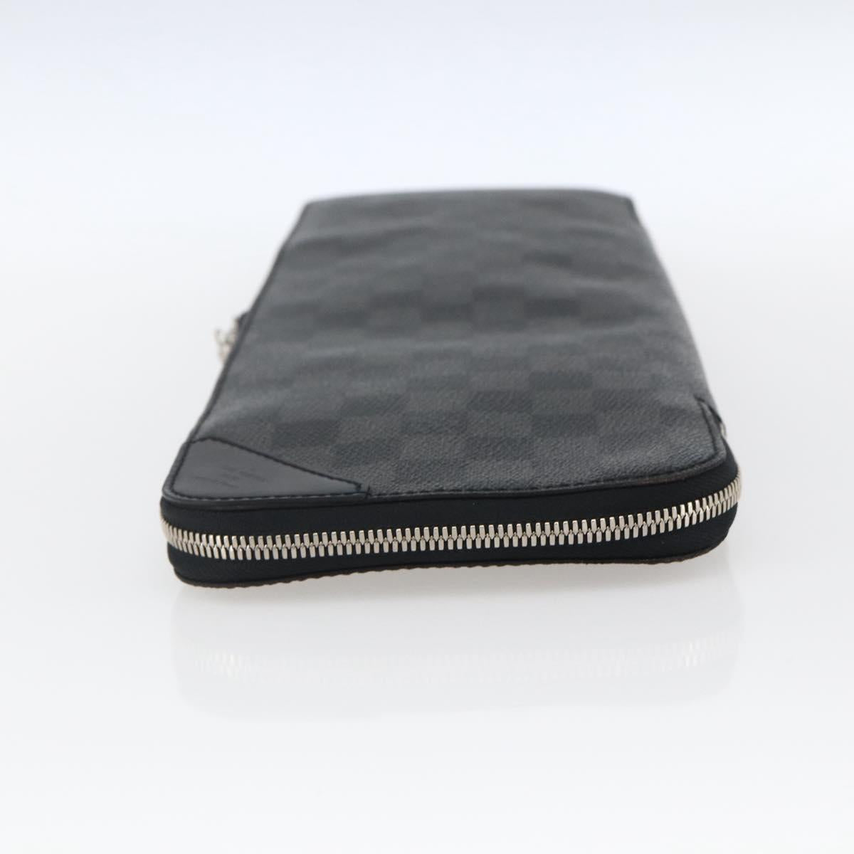 LOUIS VUITTON Damier Graphite Necktie Case Etui Cravat N41136 LV Auth bs32801V