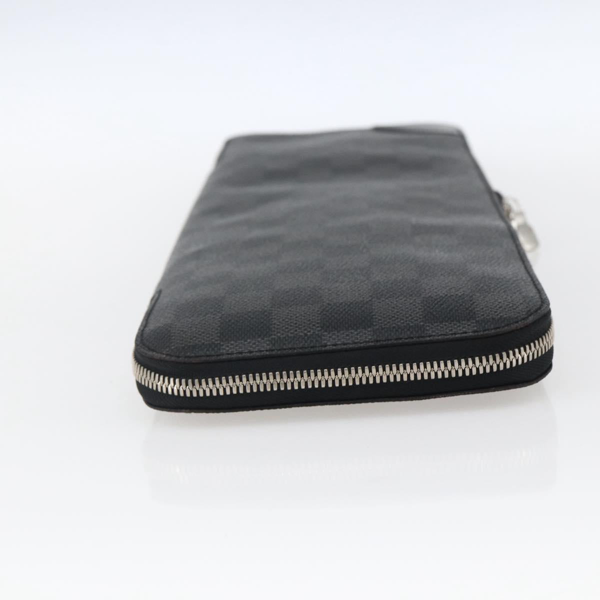 LOUIS VUITTON Damier Graphite Necktie Case Etui Cravat N41136 LV Auth bs32801V