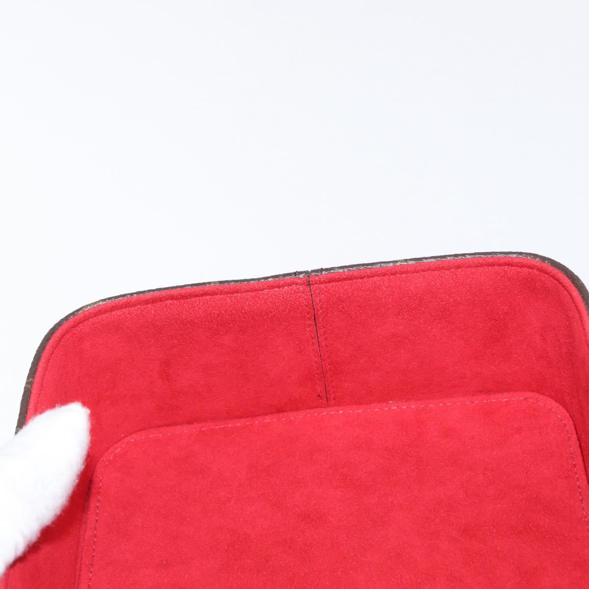 LOUIS VUITTON Monogram Boite Camille GM Pouch Red GI0020 LV Auth bs32805V