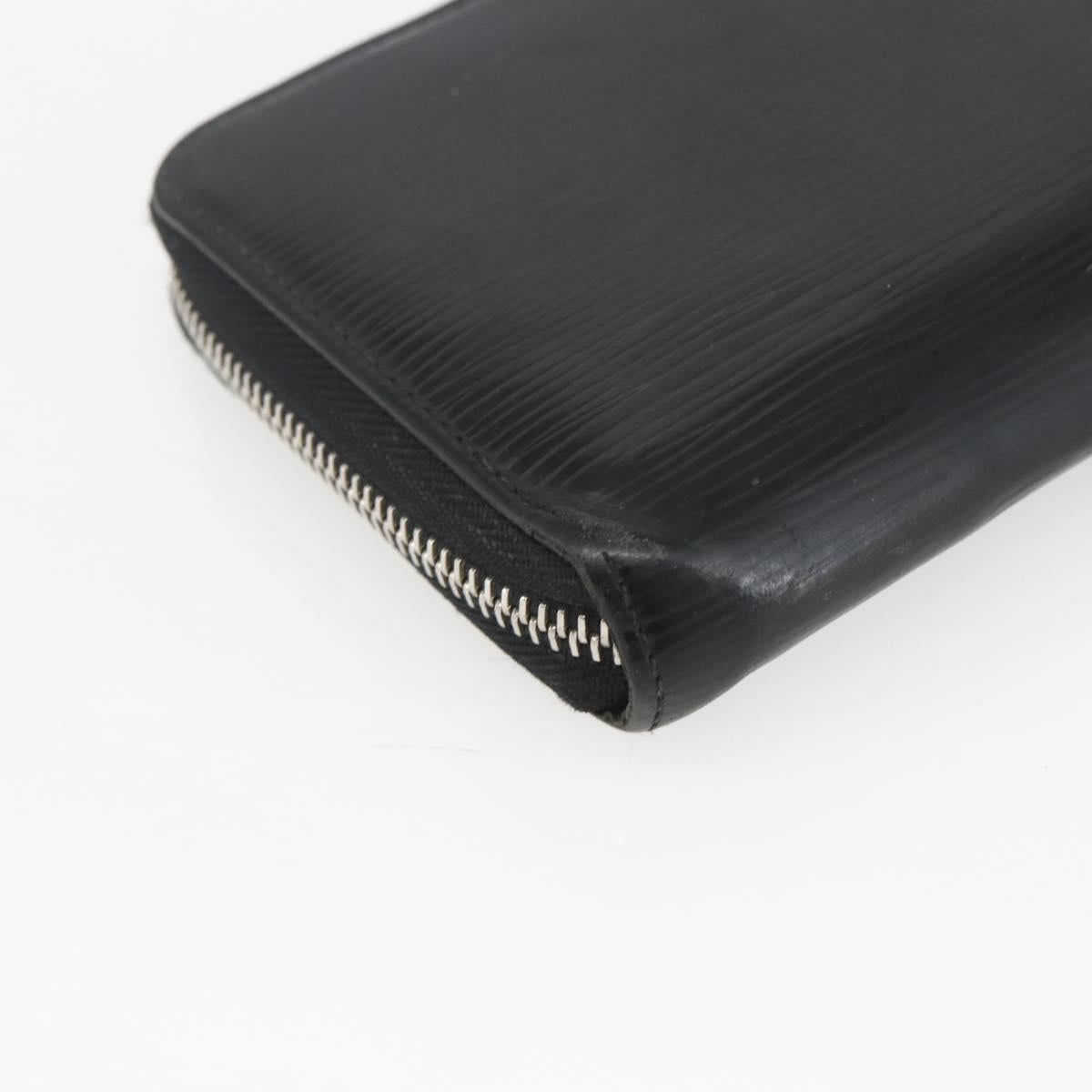 LOUIS VUITTON Epi Zippy Wallet Long Wallet Black M64838 LV Auth bs32820