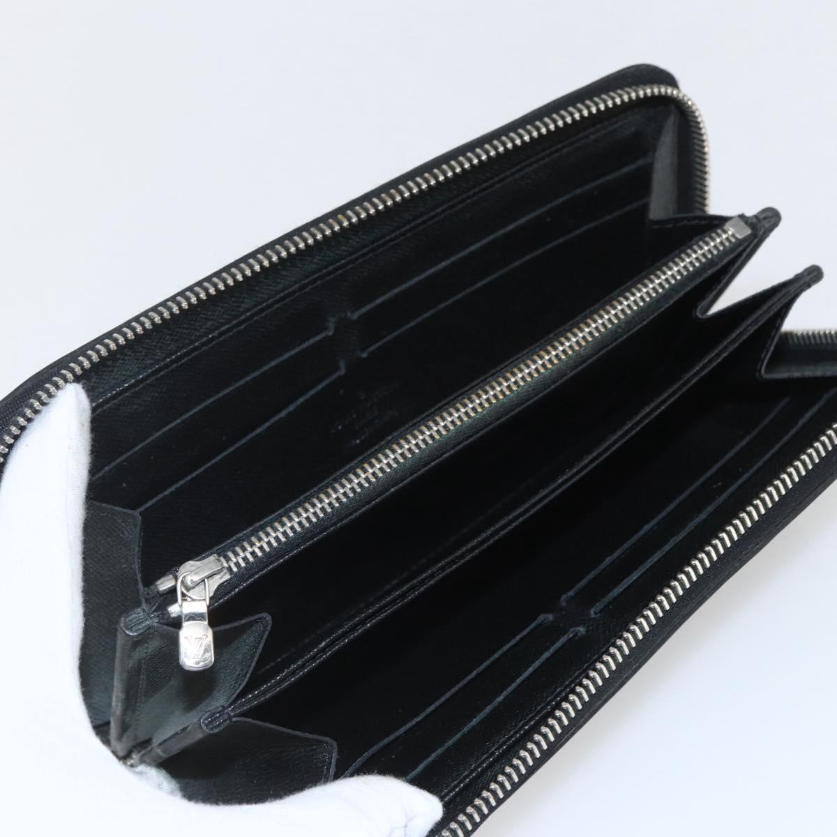 LOUIS VUITTON Epi Zippy Wallet Long Wallet Black M64838 LV Auth bs32820