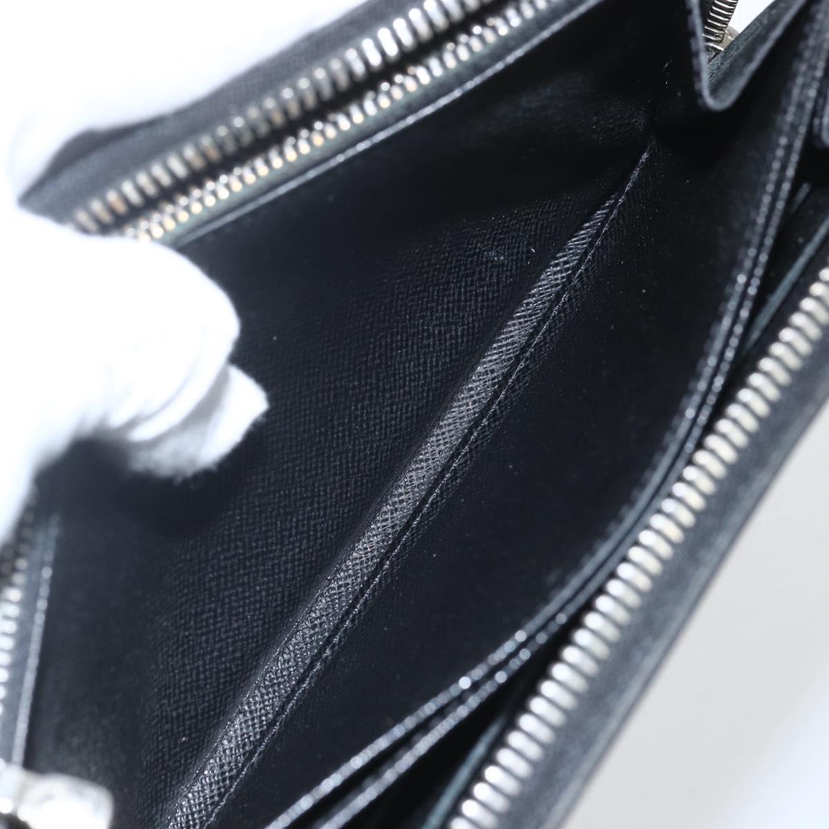 LOUIS VUITTON Epi Zippy Wallet Long Wallet Black M64838 LV Auth bs32820