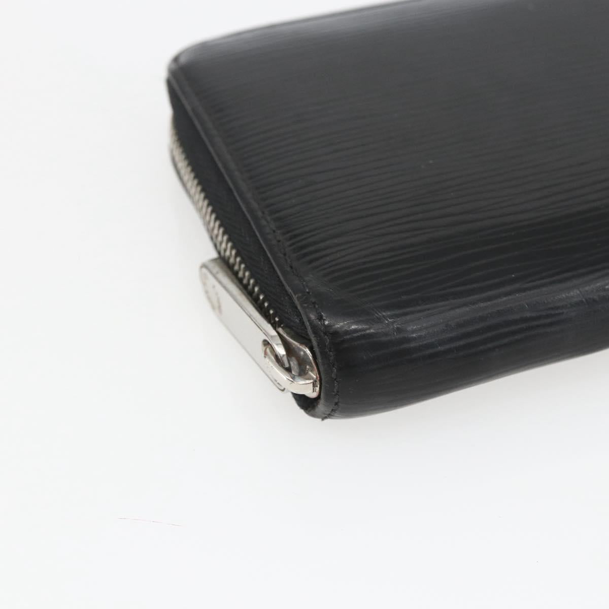 LOUIS VUITTON Epi Zippy Wallet Long Wallet Black M64838 LV Auth bs32820