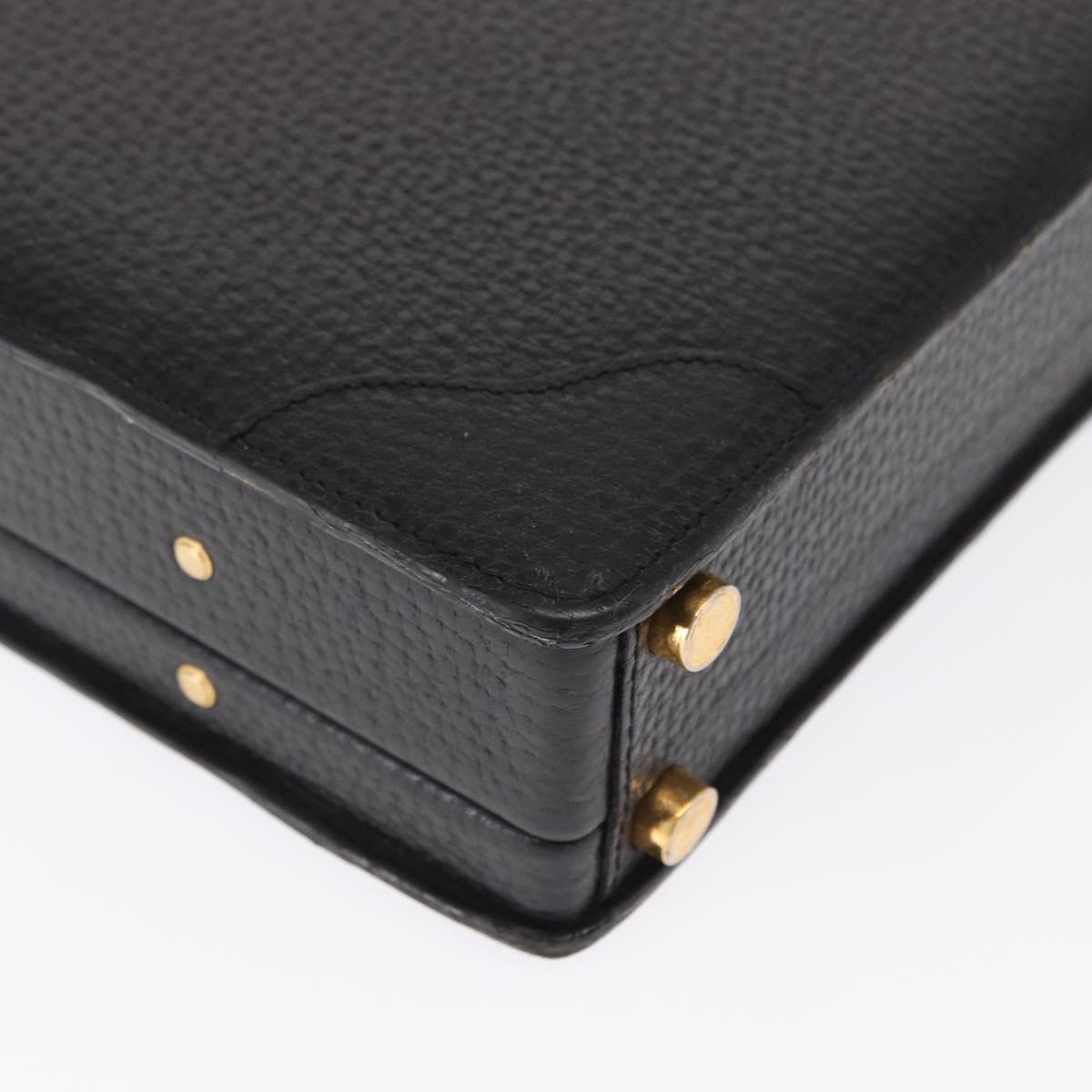 LOEWE Trunk Leather Black Auth bs32822