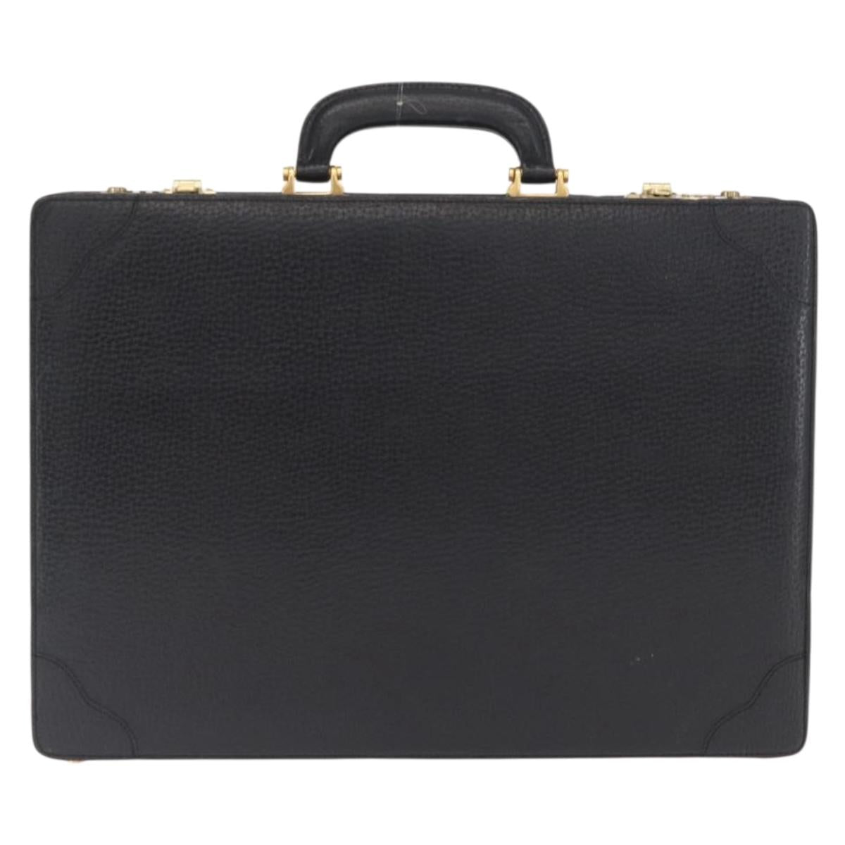 LOEWE Trunk Leather Black Auth bs32822