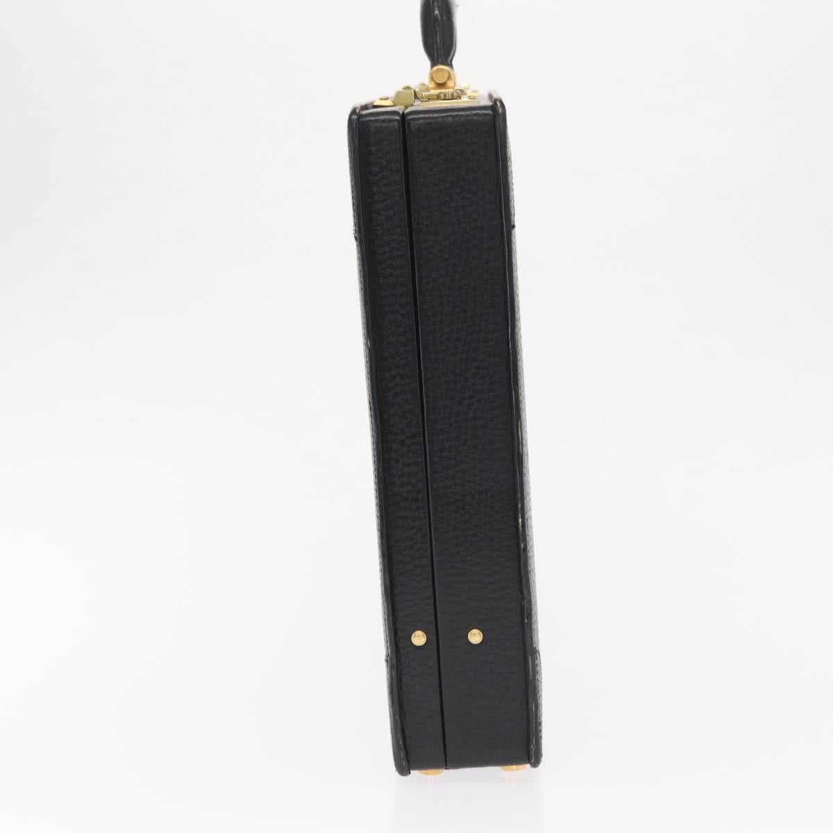 LOEWE Trunk Leather Black Auth bs32822