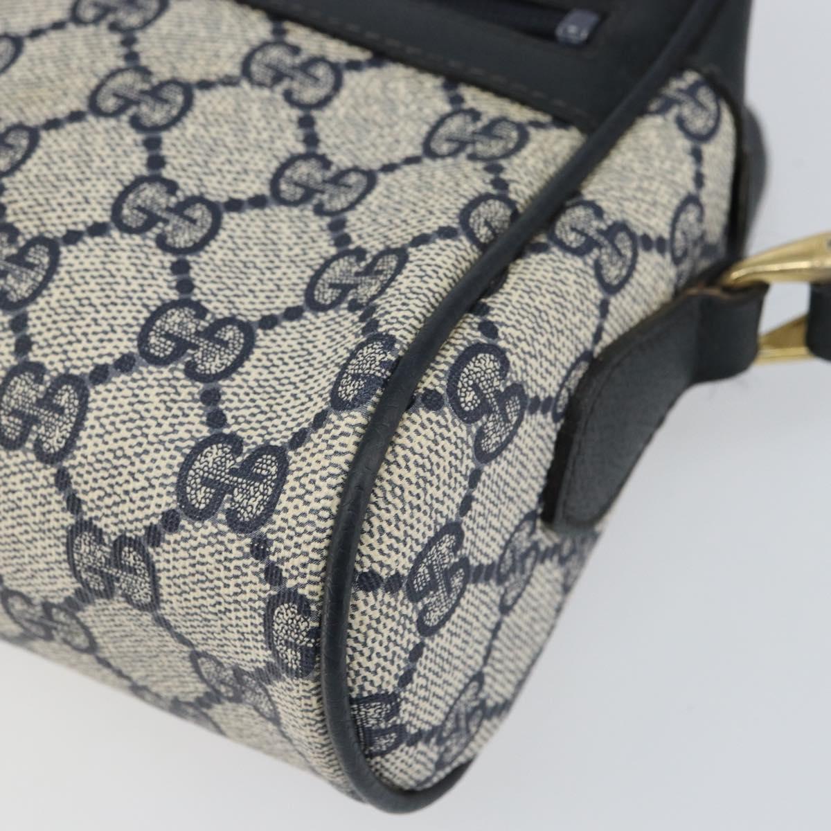 GUCCI GG Supreme Sherry Line Shoulder Bag PVC Red Navy 68 001 3654 Auth bs32828