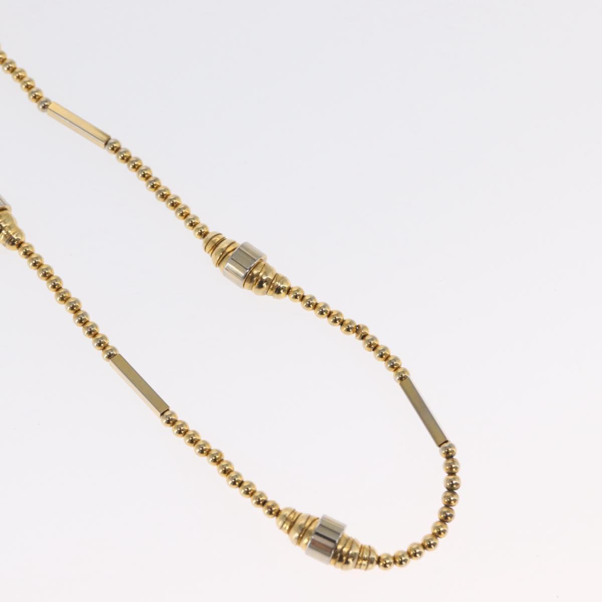 SAINT LAURENT Necklace metal 2 Set Gold Auth bs32833