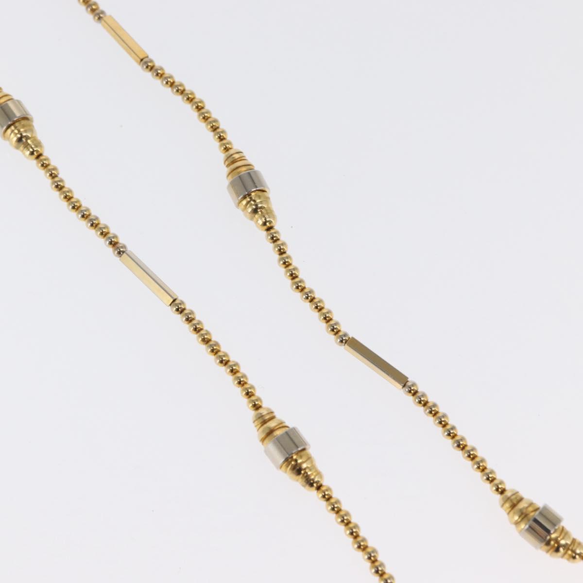 SAINT LAURENT Necklace metal 2 Set Gold Auth bs32833