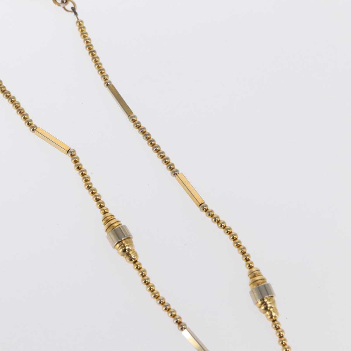 SAINT LAURENT Necklace metal 2 Set Gold Auth bs32833