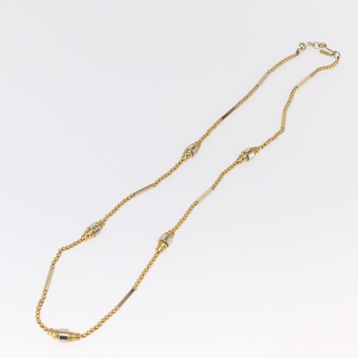 SAINT LAURENT Necklace metal 2 Set Gold Auth bs32833