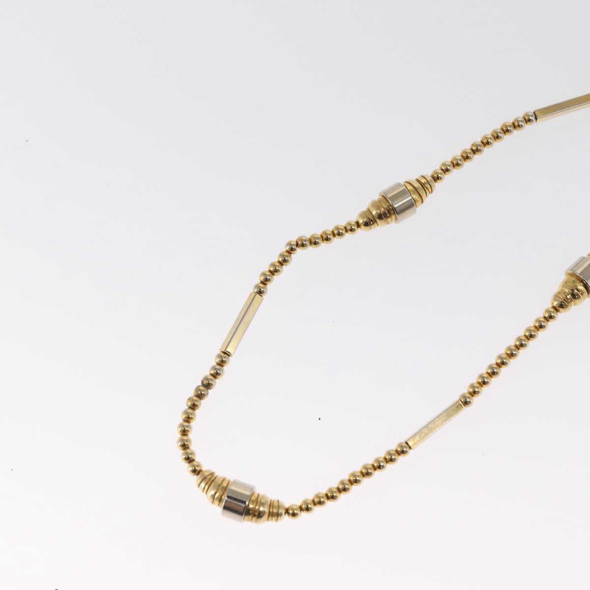 SAINT LAURENT Necklace metal 2 Set Gold Auth bs32833