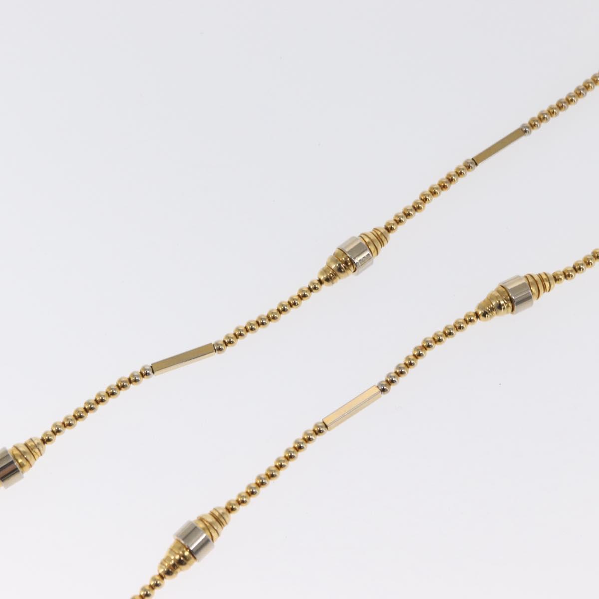 SAINT LAURENT Necklace metal 2 Set Gold Auth bs32833