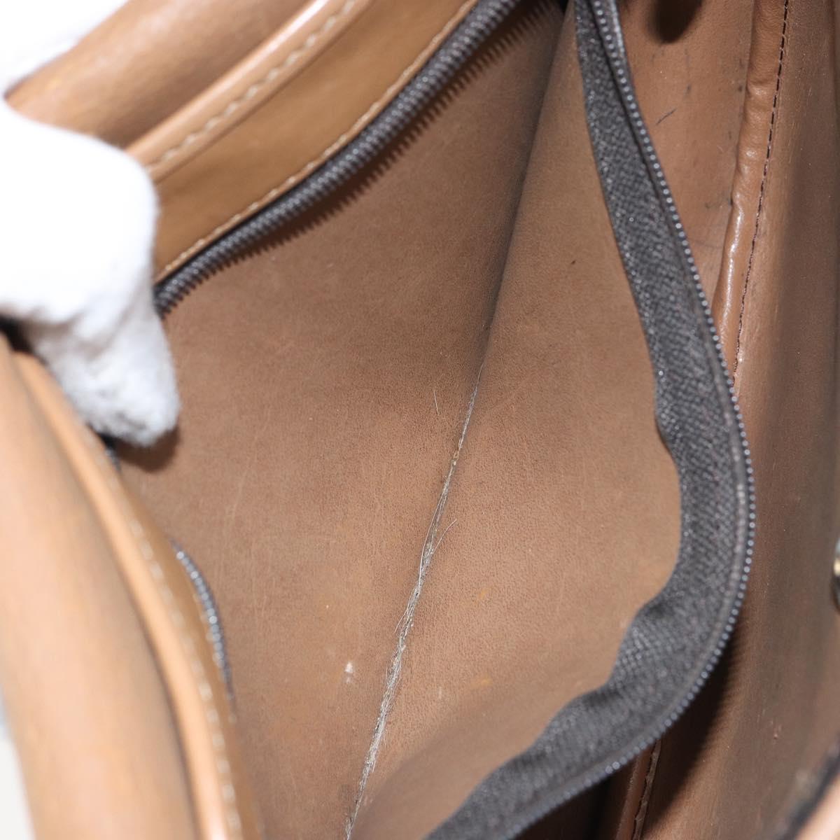 Christian Dior Honeycomb Canvas Shoulder Bag PVC Black Gold Auth bs32839