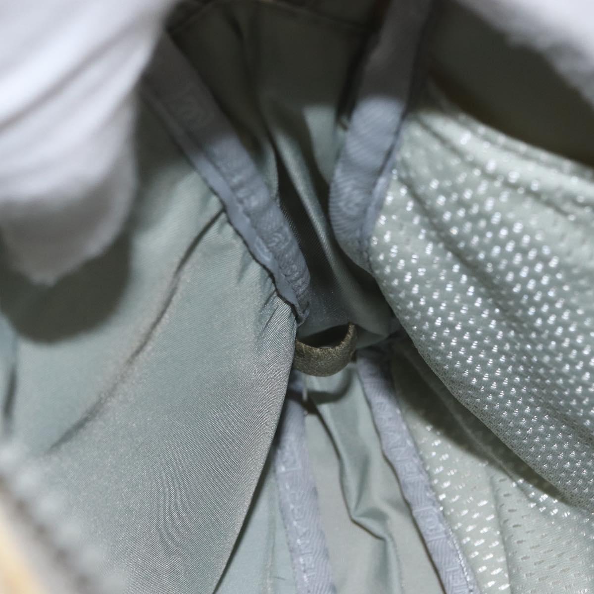 CHANEL Sports Line Shoulder Bag Nylon White Silver CC Auth bs32847