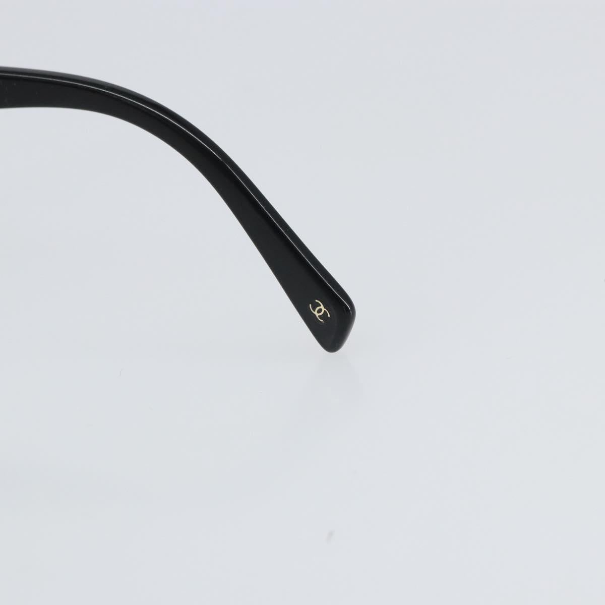 CHANEL Sunglasses plastic Black CC Auth bs32851