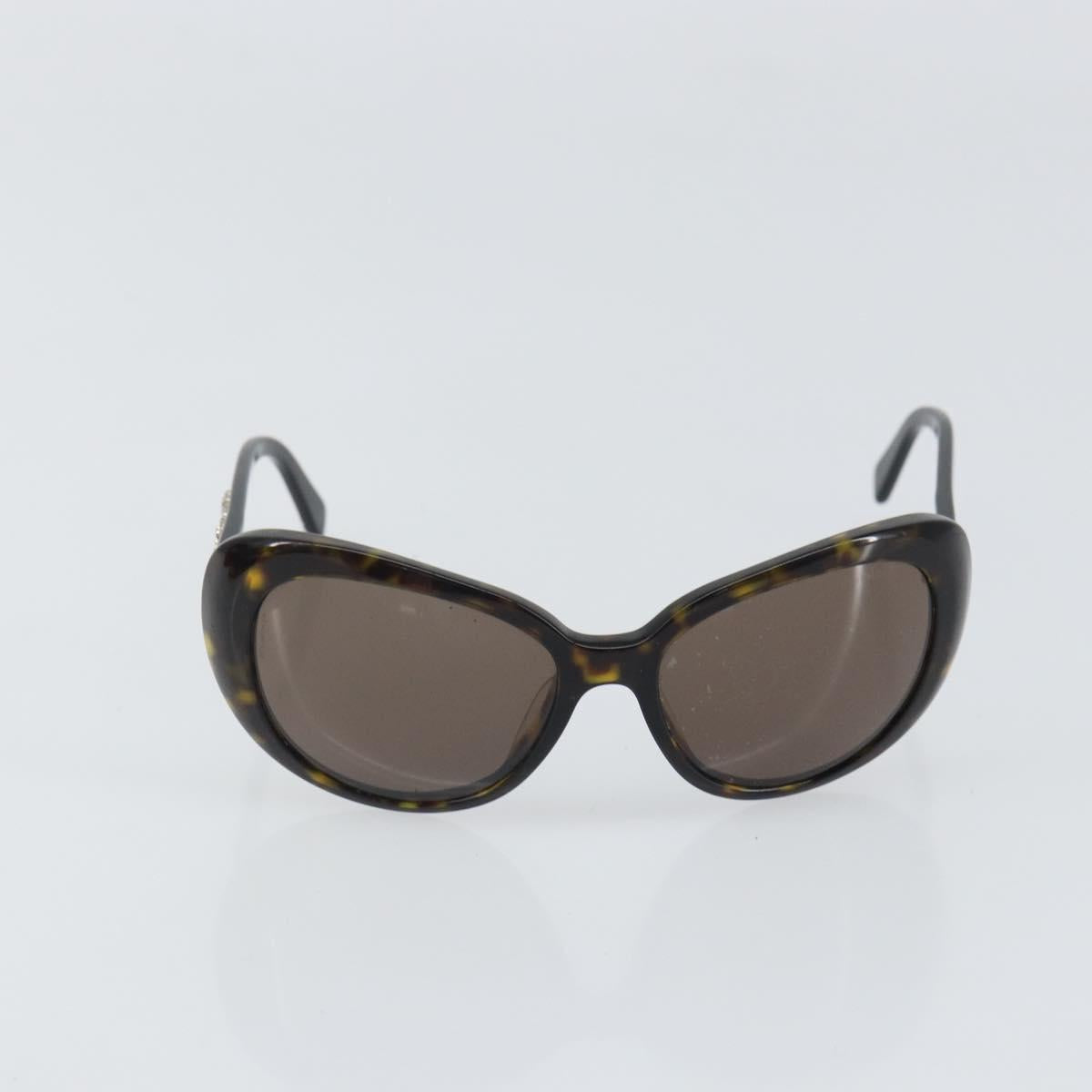 CHANEL Sunglasses plastic Black CC Auth bs32851