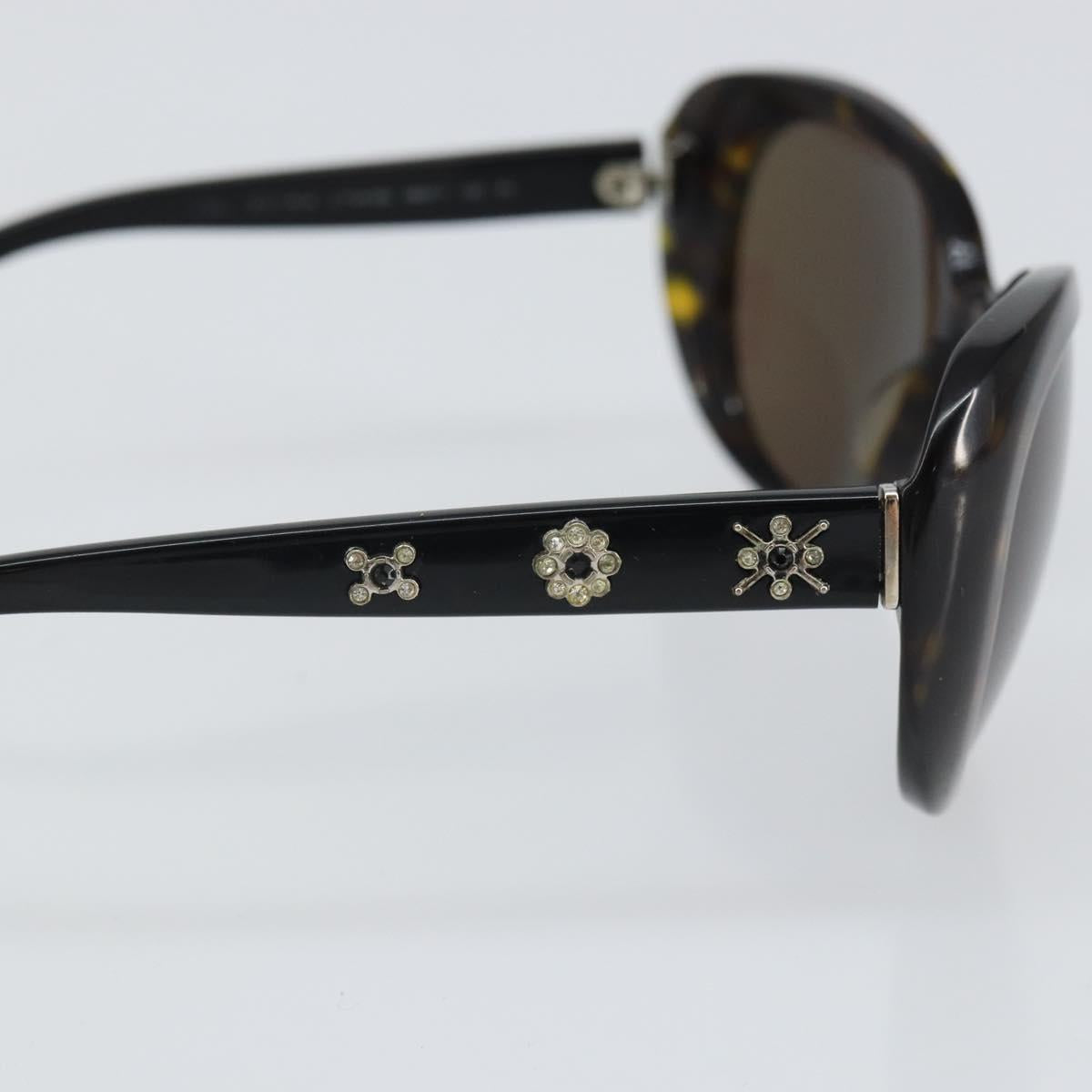 CHANEL Sunglasses plastic Black CC Auth bs32851