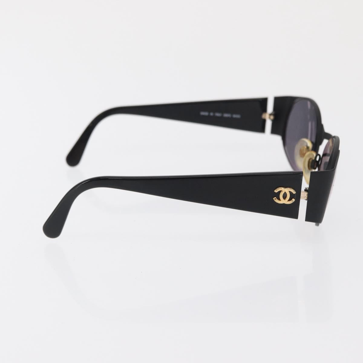 CHANEL Sunglasses plastic Black CC Auth bs32852