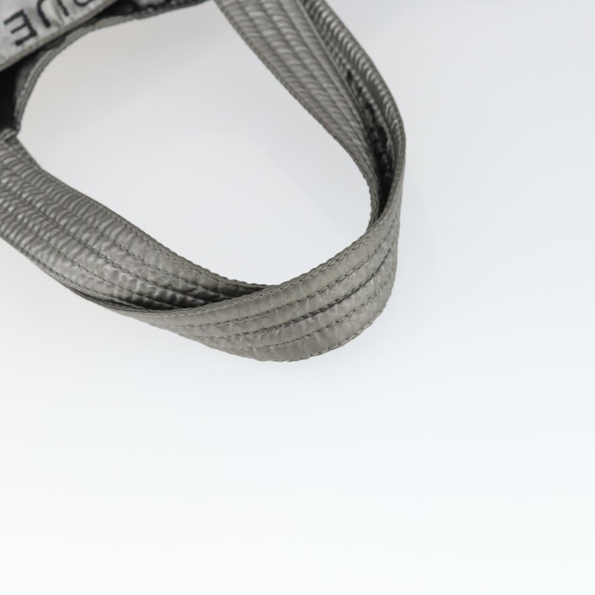 CHANEL Unlimited Tote Bag Nylon Silver CC Auth bs32854