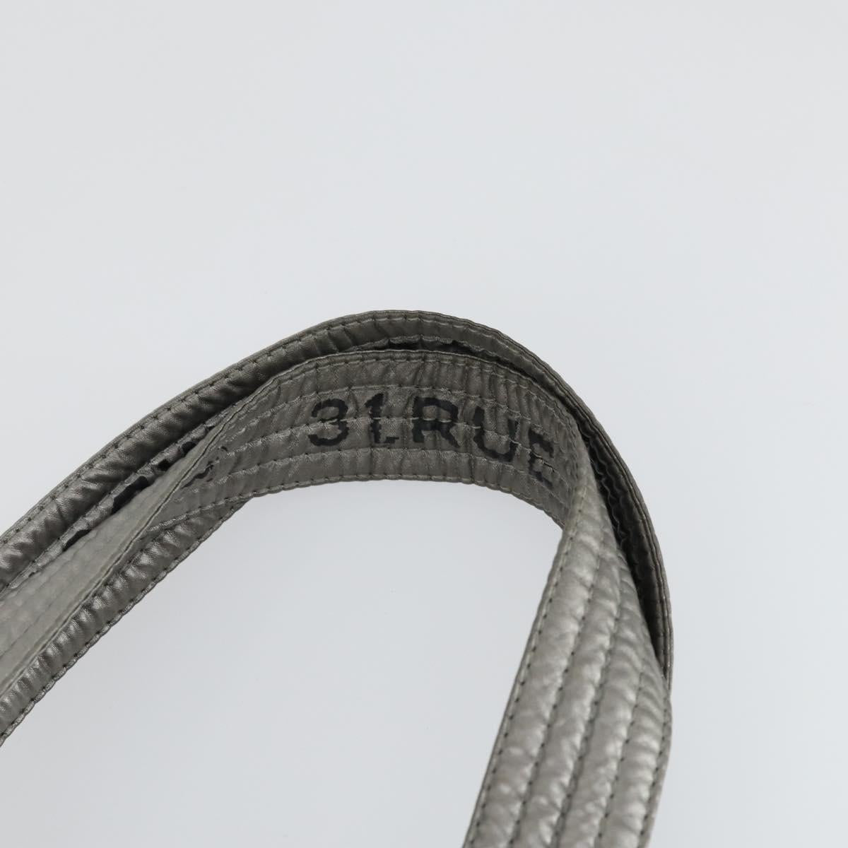 CHANEL Unlimited Tote Bag Nylon Silver CC Auth bs32854