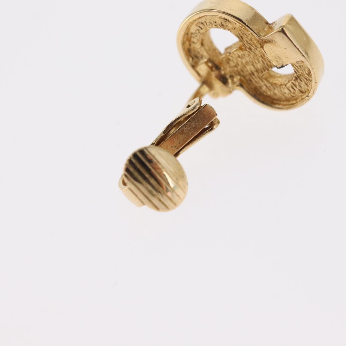 Christian Dior Earring metal set Gold Tone Auth bs32872