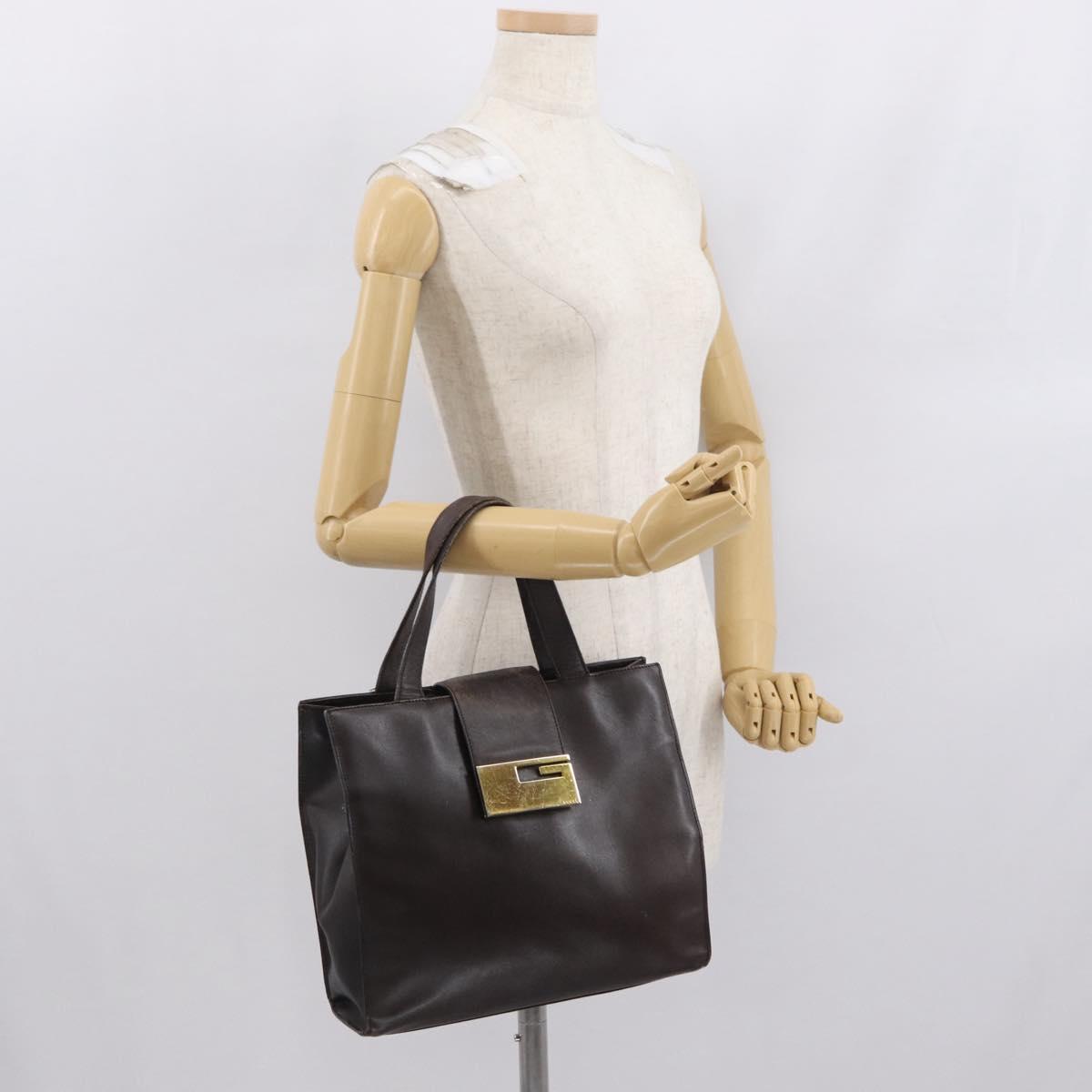 GUCCI Hand Bag Leather Black 002 0347 Auth bs32874