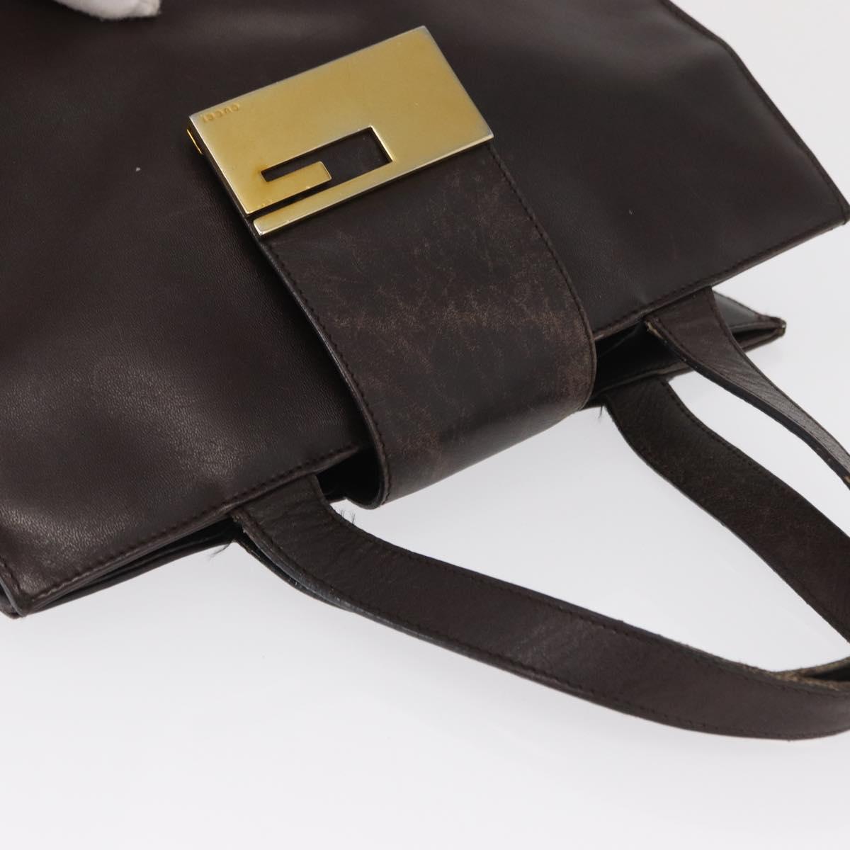 GUCCI Hand Bag Leather Black 002 0347 Auth bs32874