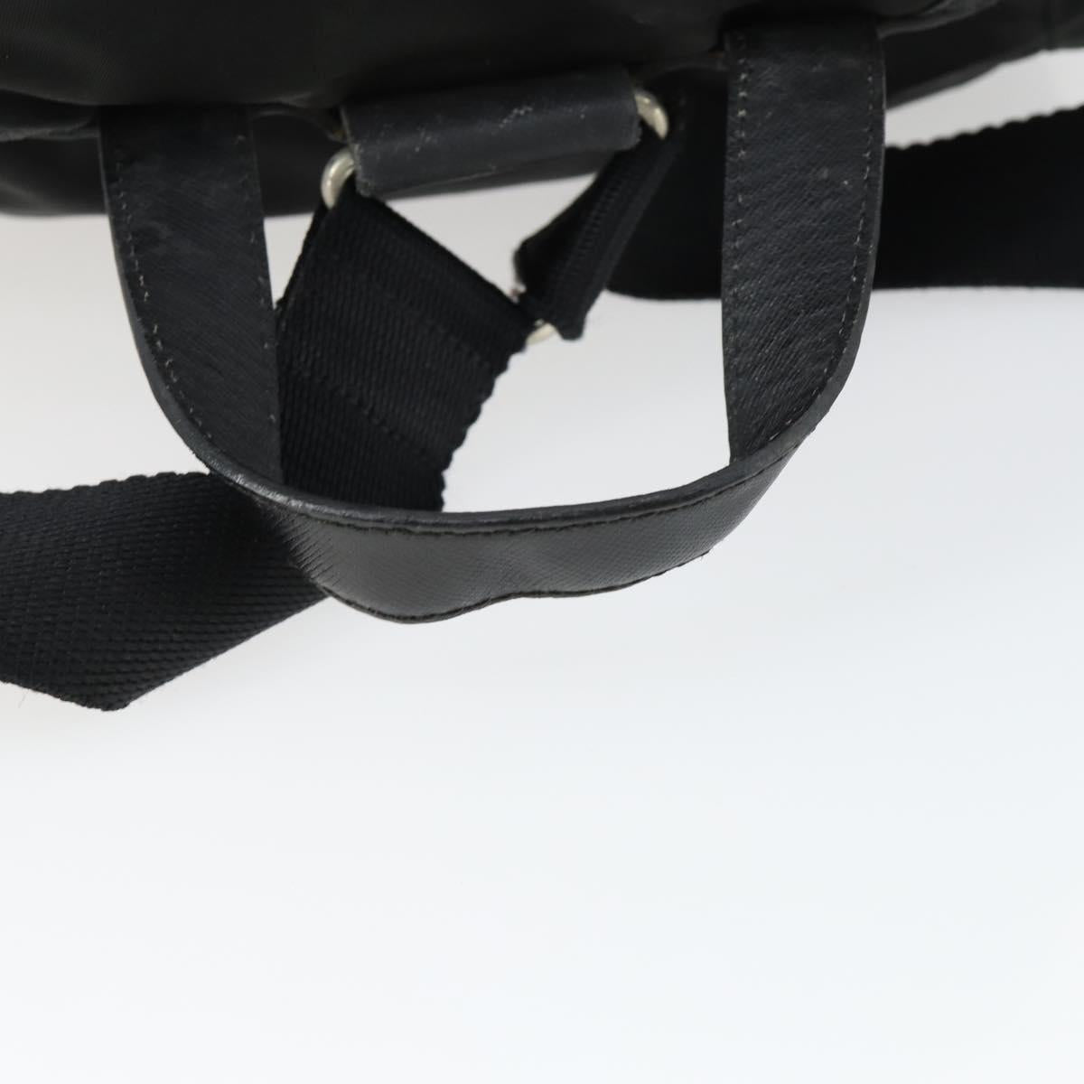 PRADA Backpack Nylon Black Silver Auth bs32876