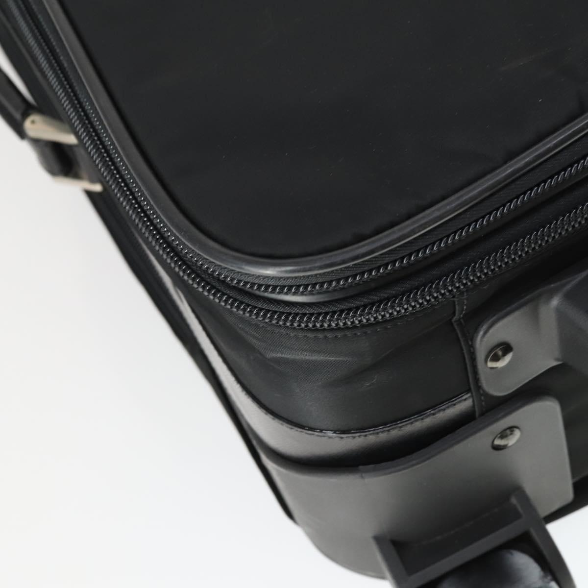 PRADA Carry Bag Nylon Black Silver Auth bs32877