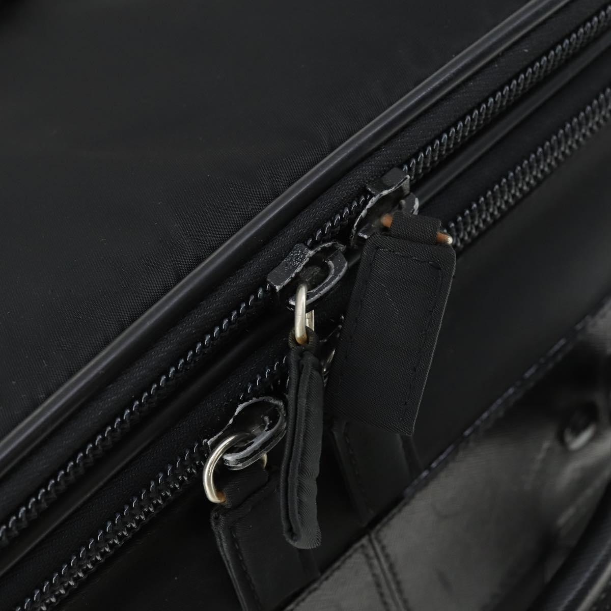 PRADA Carry Bag Nylon Black Silver Auth bs32877
