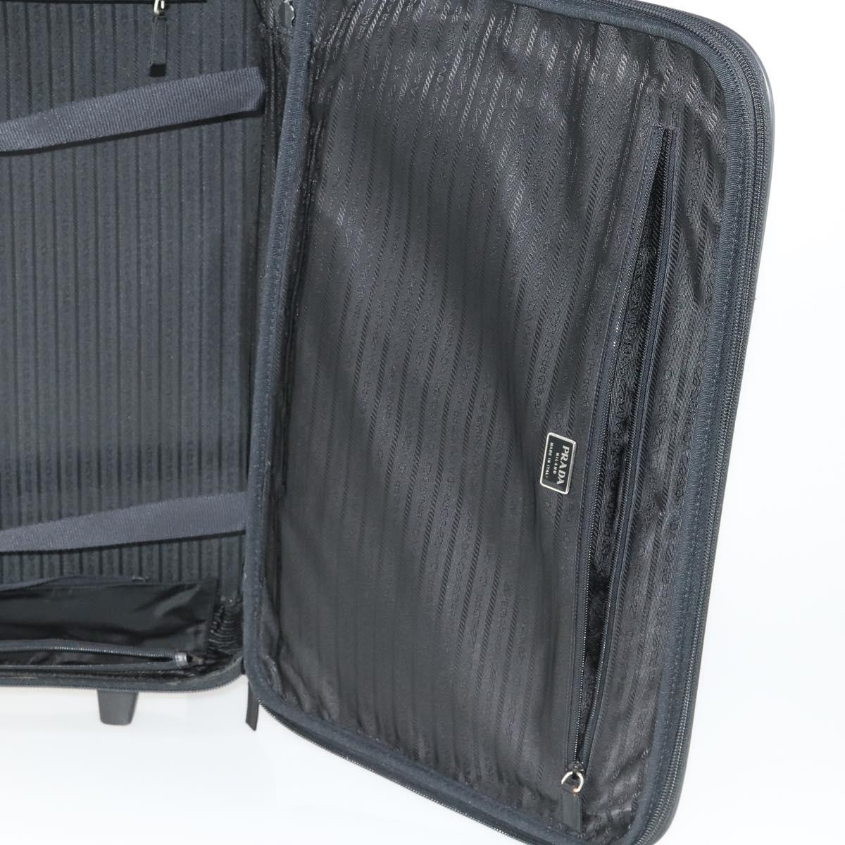 PRADA Carry Bag Nylon Black Silver Auth bs32877