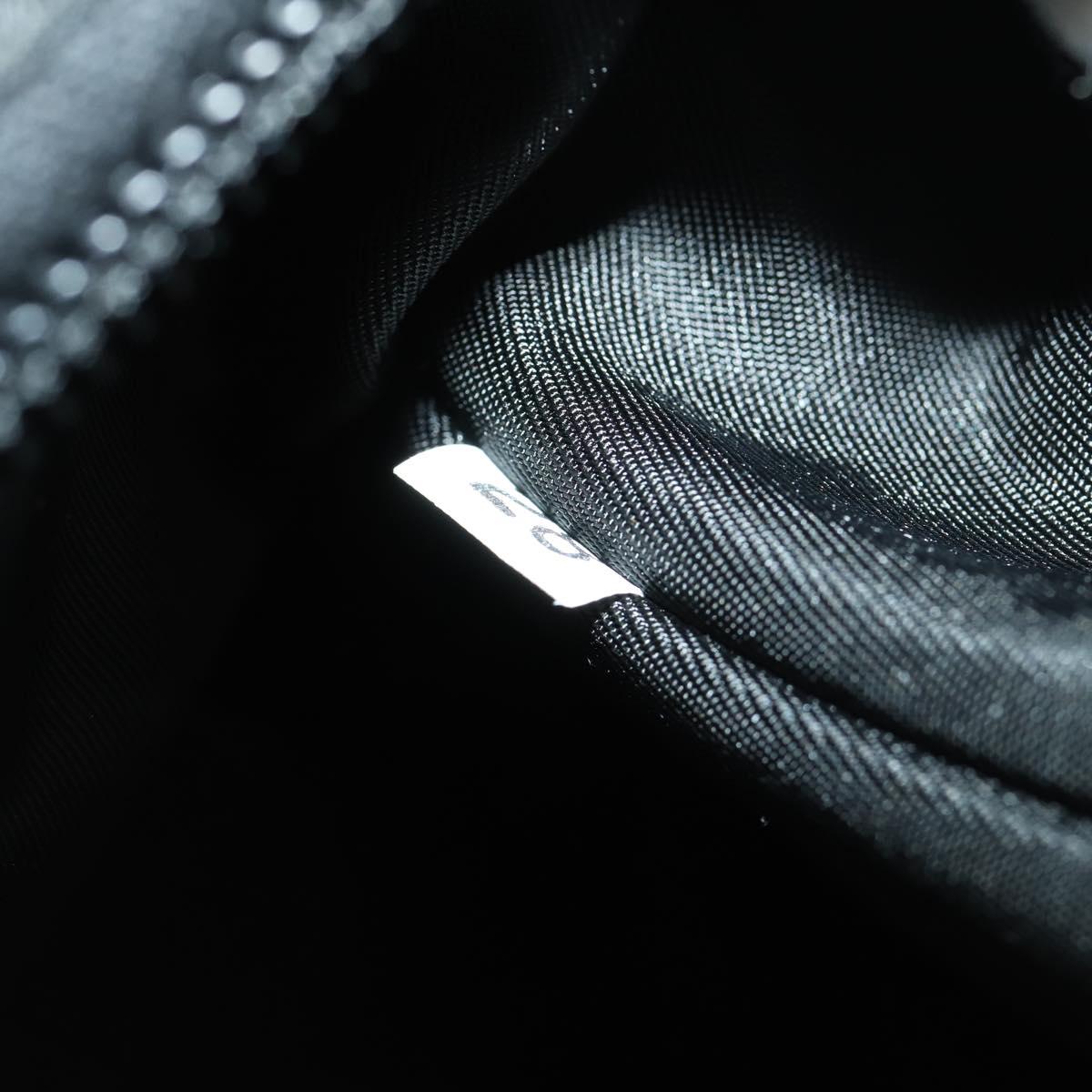PRADA Carry Bag Nylon Black Silver Auth bs32877