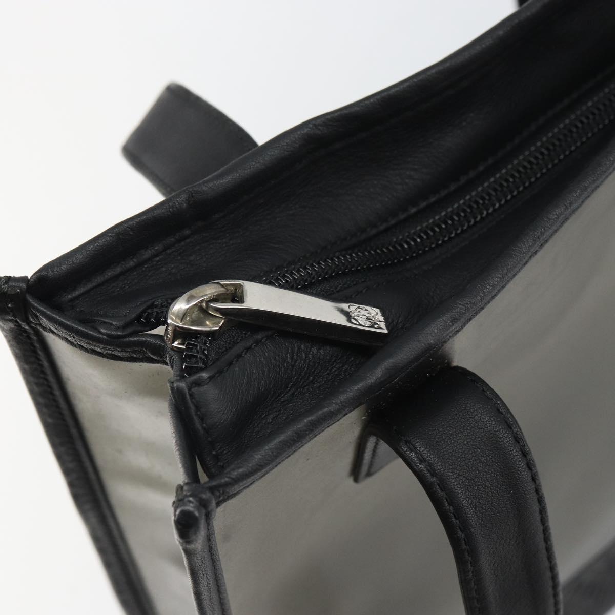 LOEWE Tote Bag Vinyl Black Auth bs32880