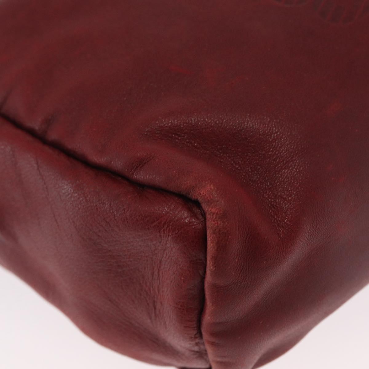 LOEWE Shoulder Bag Leather Red Auth bs32881