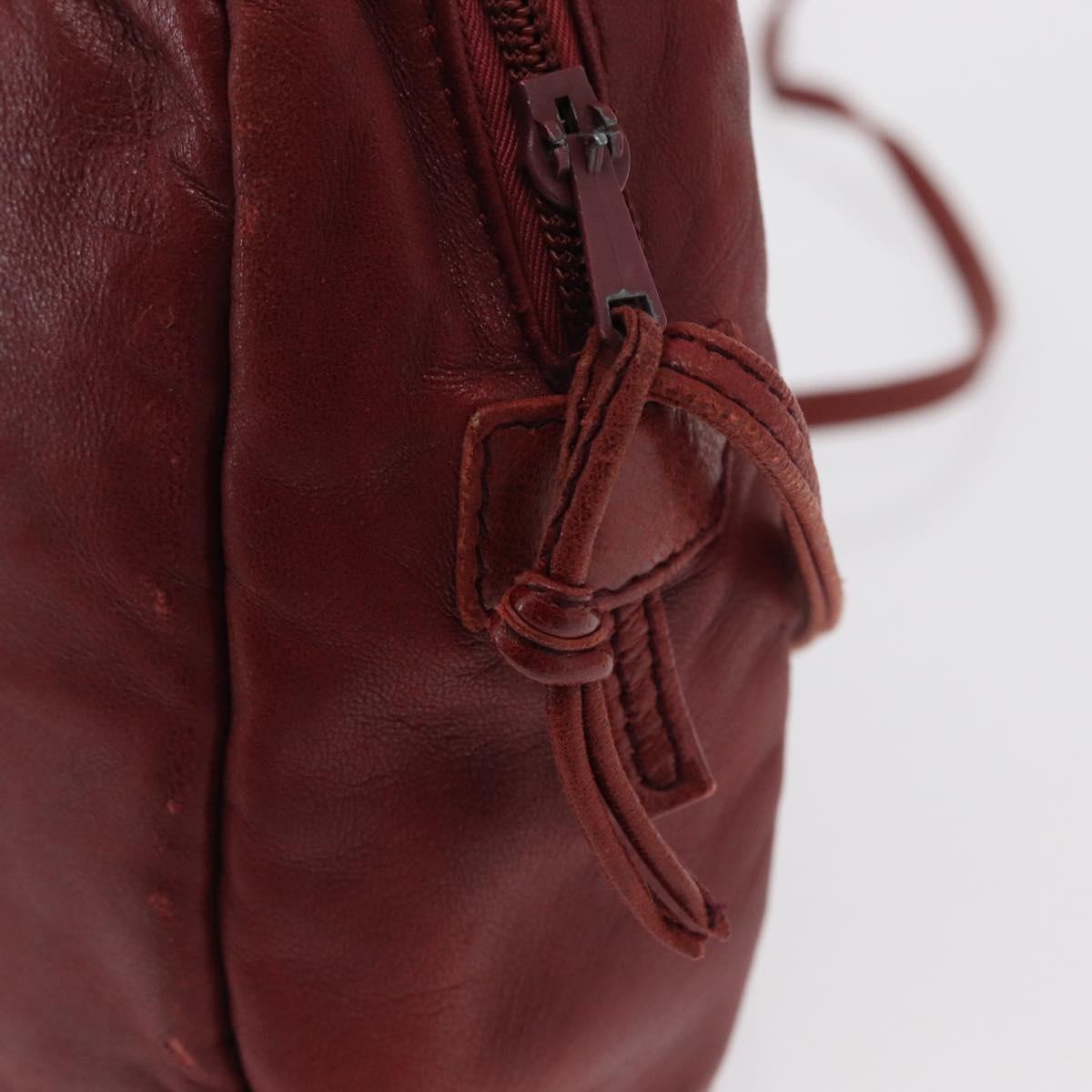 LOEWE Shoulder Bag Leather Red Auth bs32881