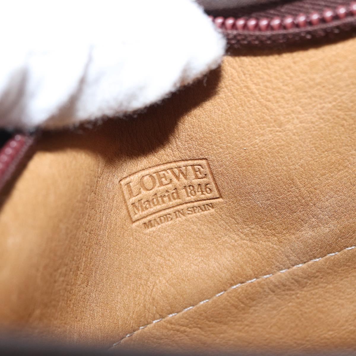 LOEWE Shoulder Bag Suede Brown Auth bs32883