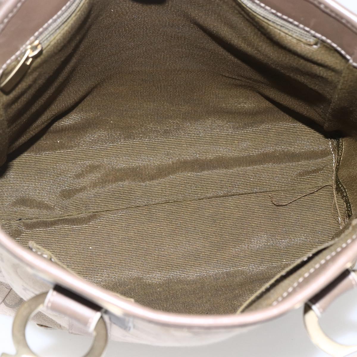 Salvatore Ferragamo Tote Bag Canvas Beige Gold Auth bs32887