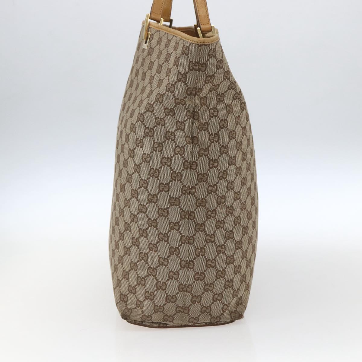 GUCCI GG Canvas Tote Bag Beige Gold 002 1097 Auth bs32889