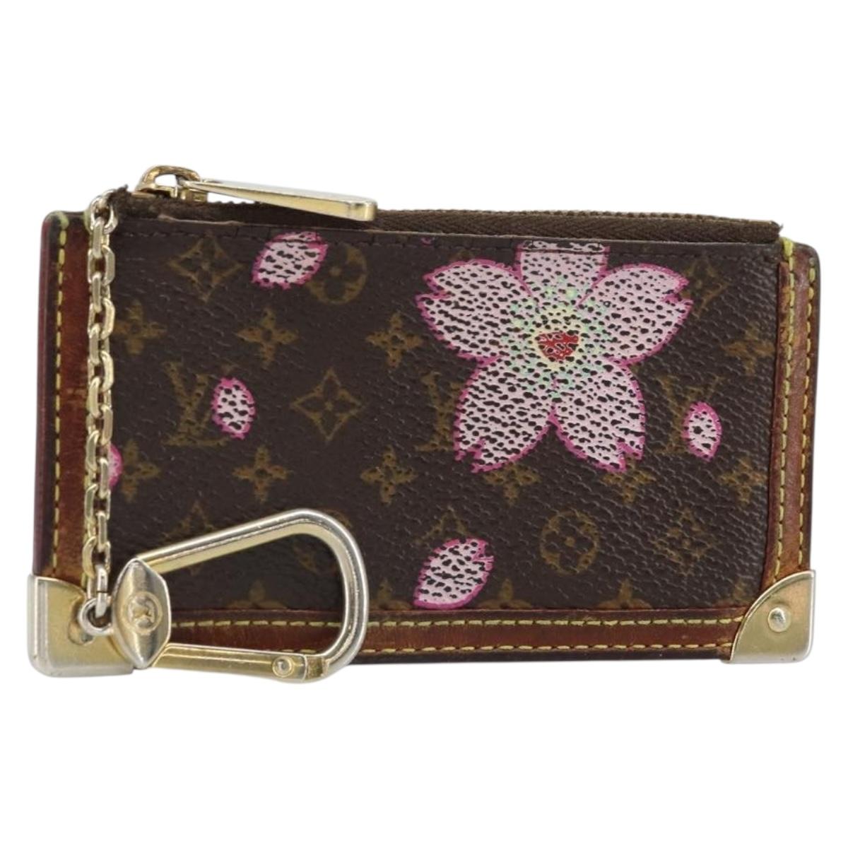 LOUIS VUITTON Monogram Cherry Blossom Pochette Cles Purse M92015 LV Auth bs32899