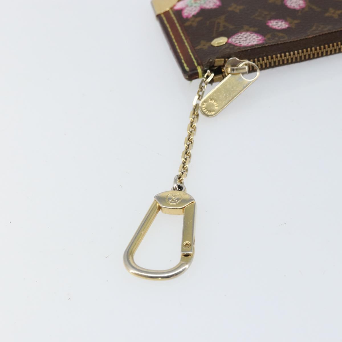LOUIS VUITTON Monogram Cherry Blossom Pochette Cles Purse M92015 LV Auth bs32899